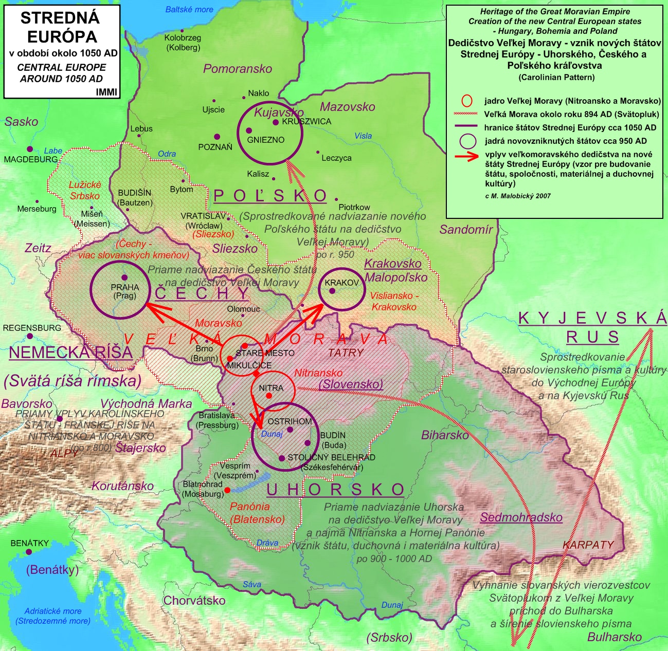 Dědictví Moravy, vznik nových států