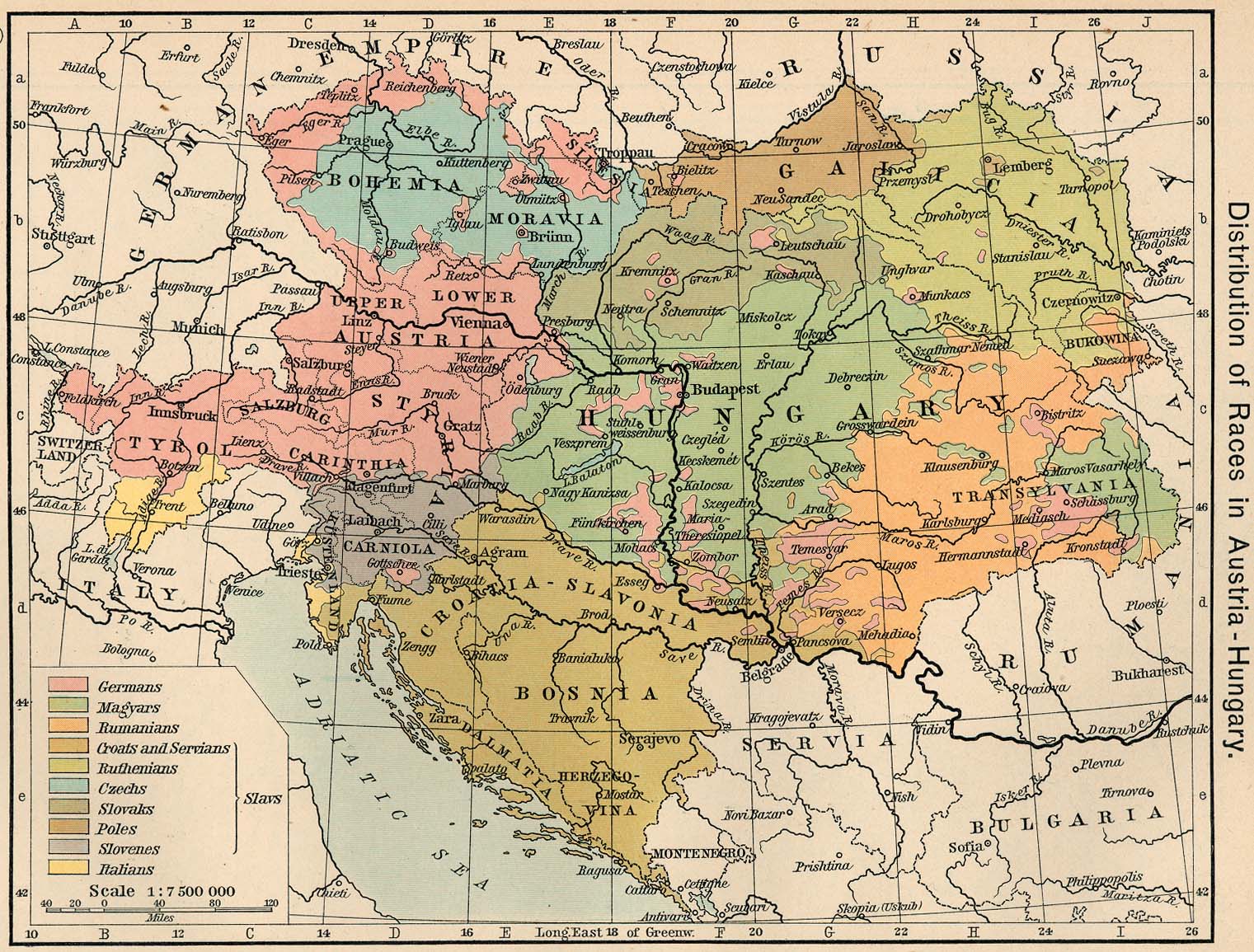 Národnosti Rakouska Uherska 1911