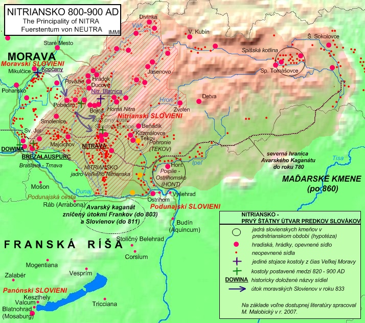 Nitranské knížectví 800 - 860