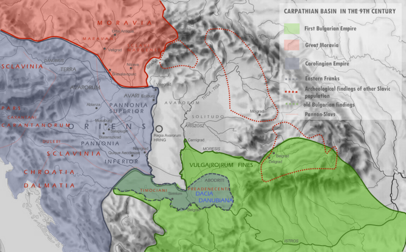 Politická mapa 9. století